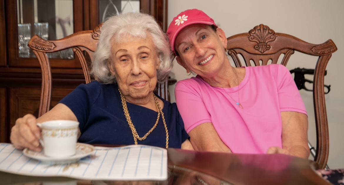 Seniors and volunteers together