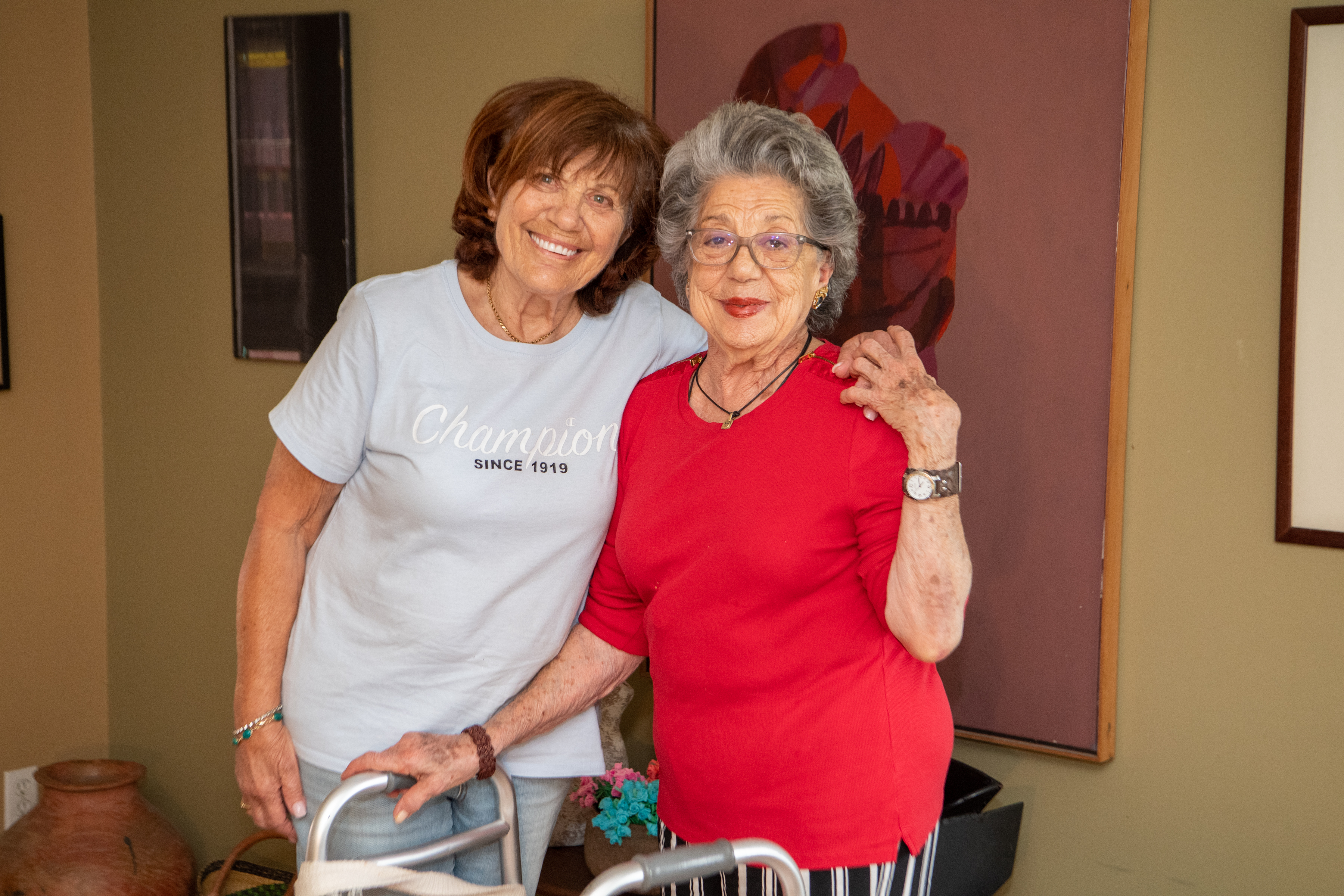 Seniors and volunteers together